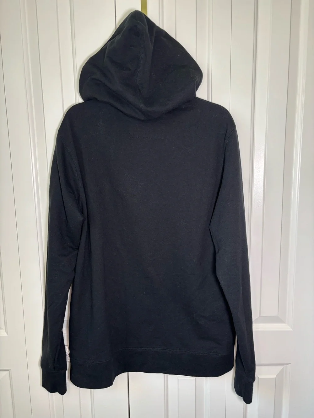 True Religion Men’s Slanted Repeat Logo Pullover Hoodie Black Size XXL (See PtP)